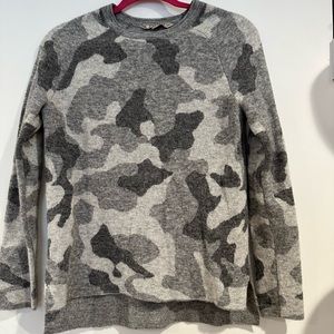 Athleta grey camo wool sweater